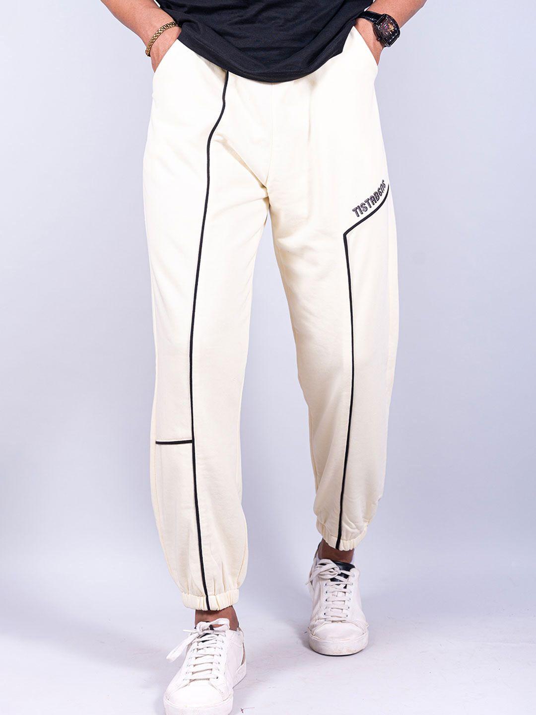 tistabene men striped cotton joggers