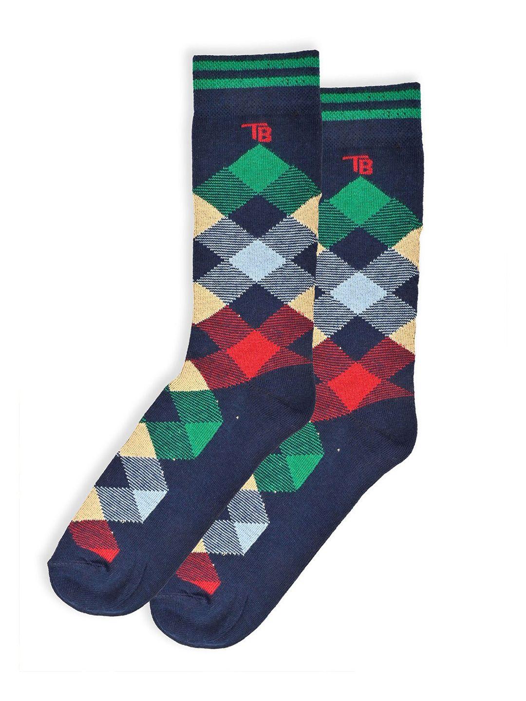 tistabene unisex checked cotton above ankle-length socks