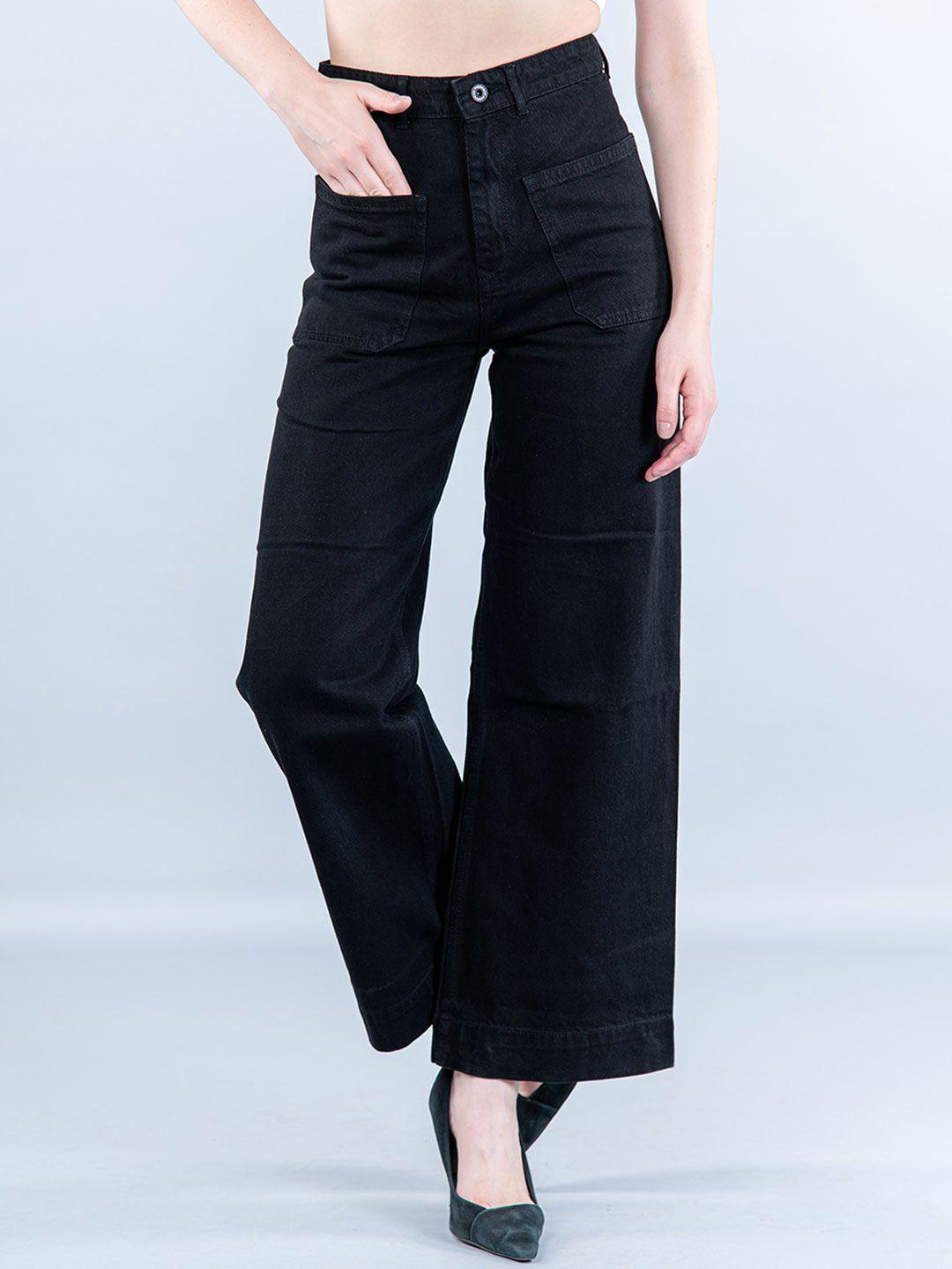 tistabene women comfort stretchable wide leg jeans