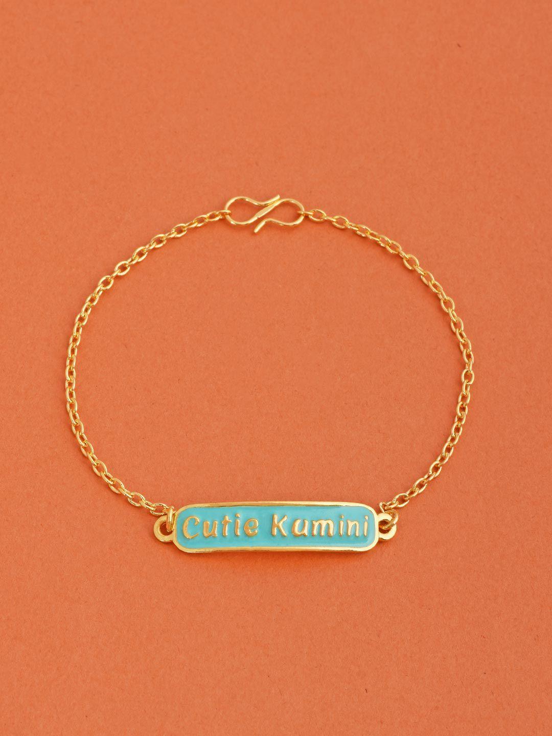 tistabene women gold-toned & blue charm bracelet
