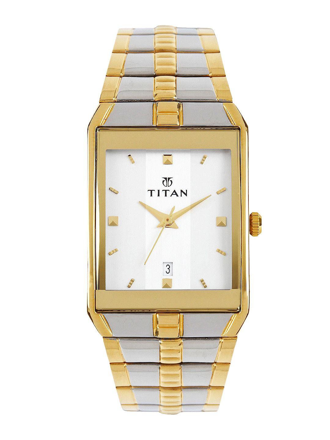 titan karishma men white analogue watch nl9151bm01