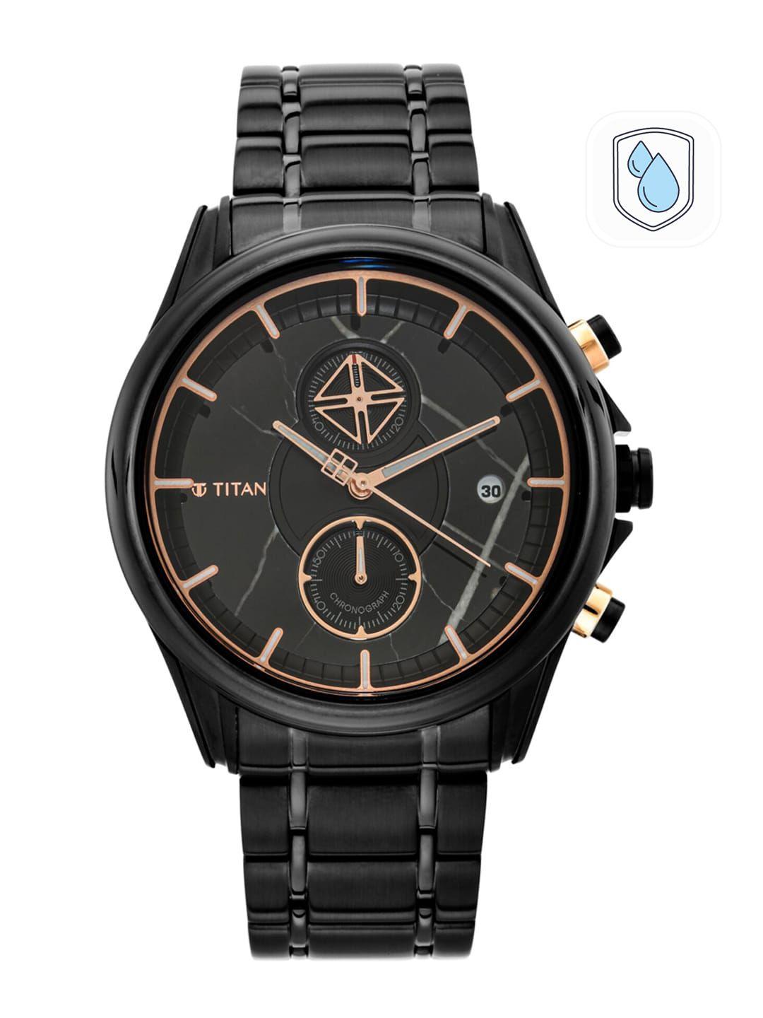 titan men black analogue watch 1847km02