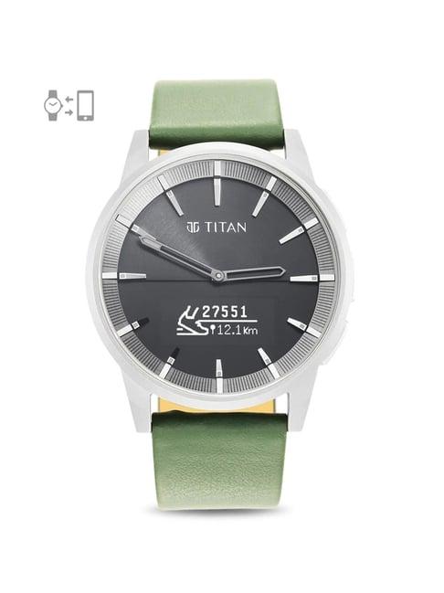 titan 90120tp01 connected plus analog-smart watch for men