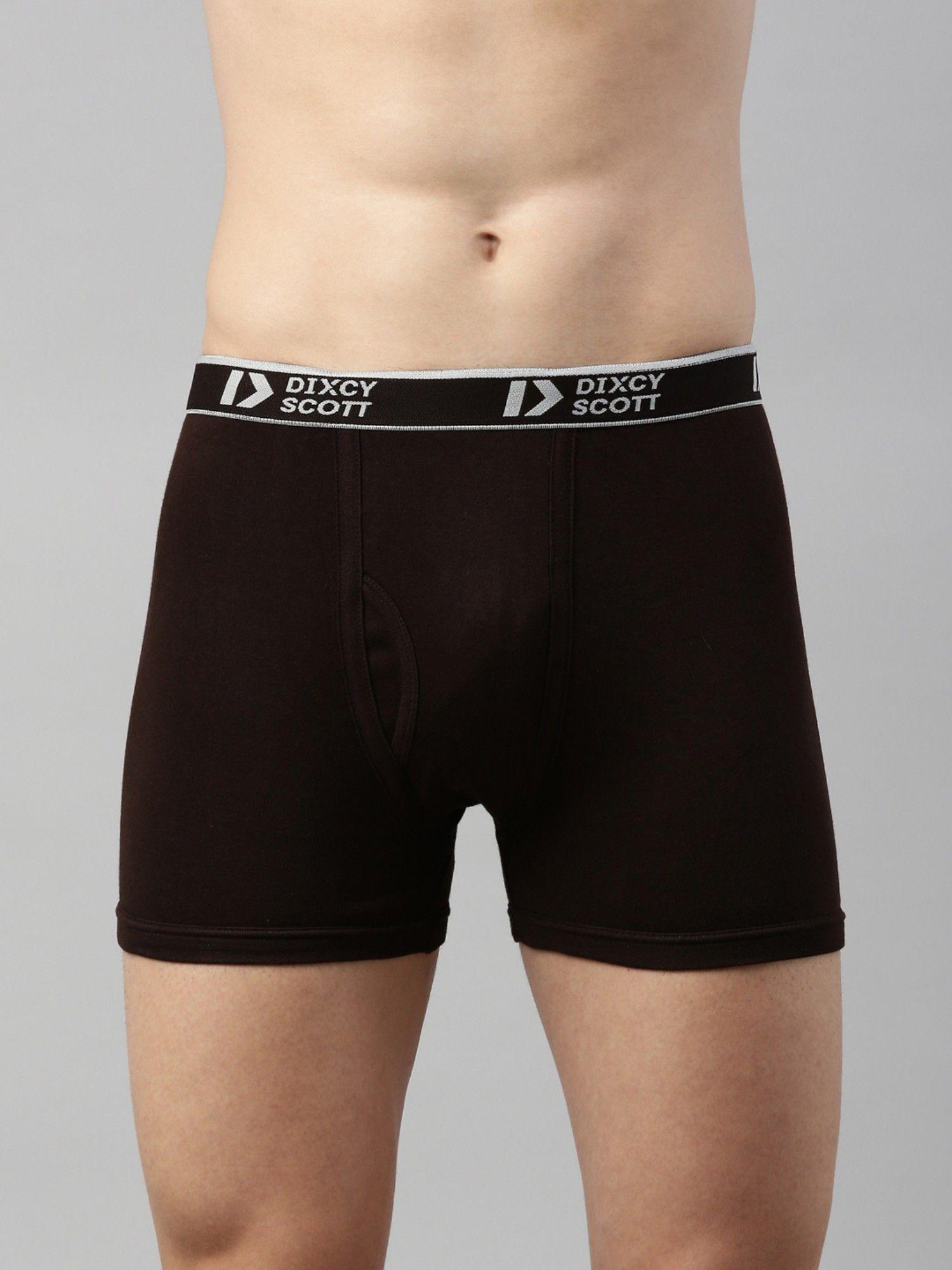 titan long trunks for men cotton underwear brown