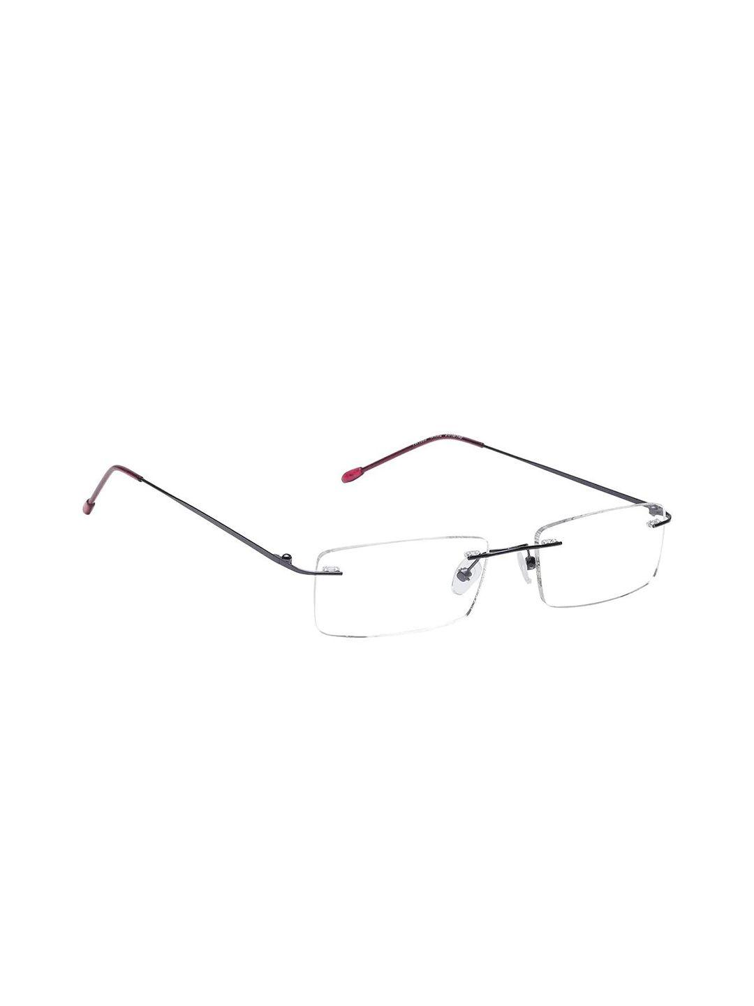 titan unisex purple rimless rectangle frames