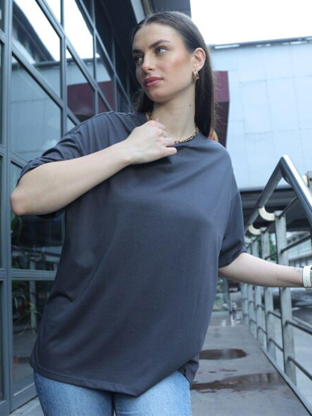 tittli round neck pure cotton oversized t-shirt