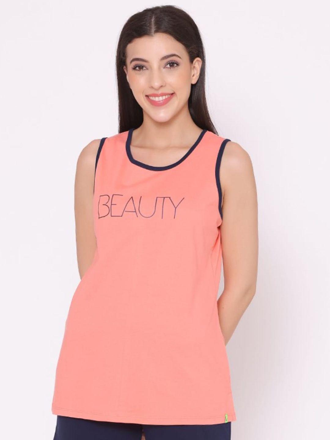tittli typography printed pure cotton tank top