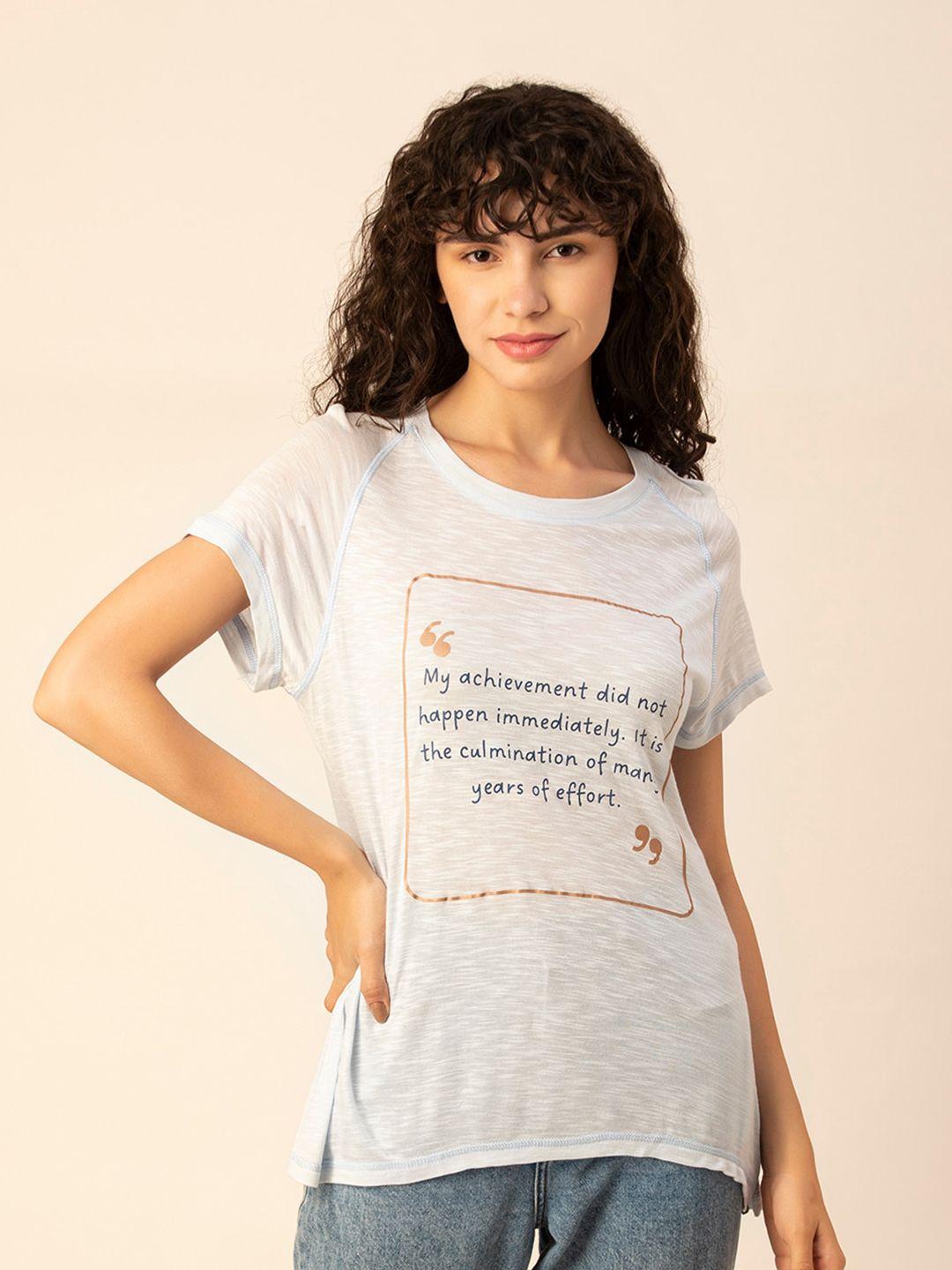 tittli typography printed round neck t-shirt