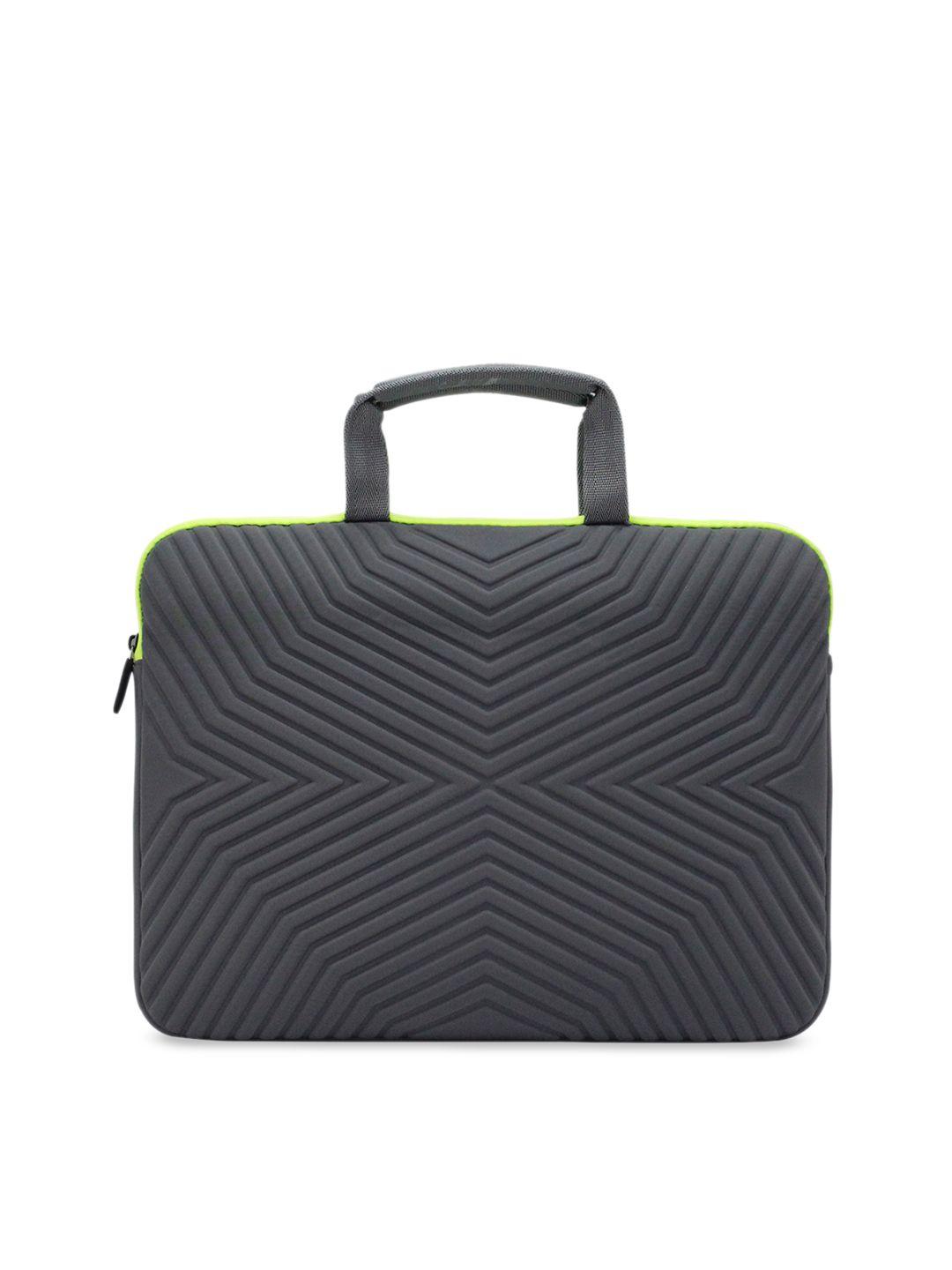 tizum unisex grey 13 inch &14 inch textured laptop sleeve with handle