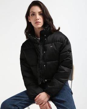 tjw crop satin puffer jacket