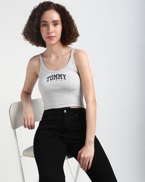 tjw crop varsity 1 tank top