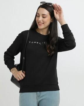 tjw regular fit linear crew-neck sweatshirt