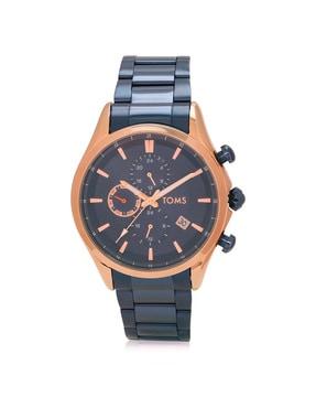 tm1805a-t analogue wrist watch with metallic strap