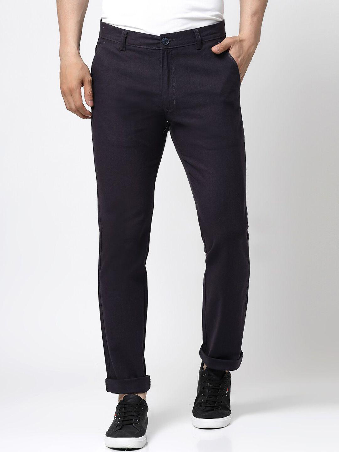 tng men blue slim fit chinos trousers