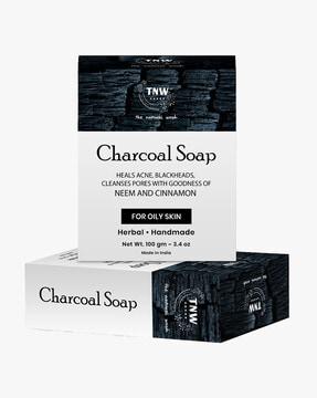 tnw handmade activated charcoal soap- 100 g