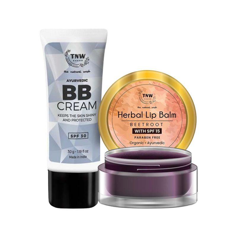 tnw the natural wash bb cream and beetroot lip balm for healthy skin & lips combo