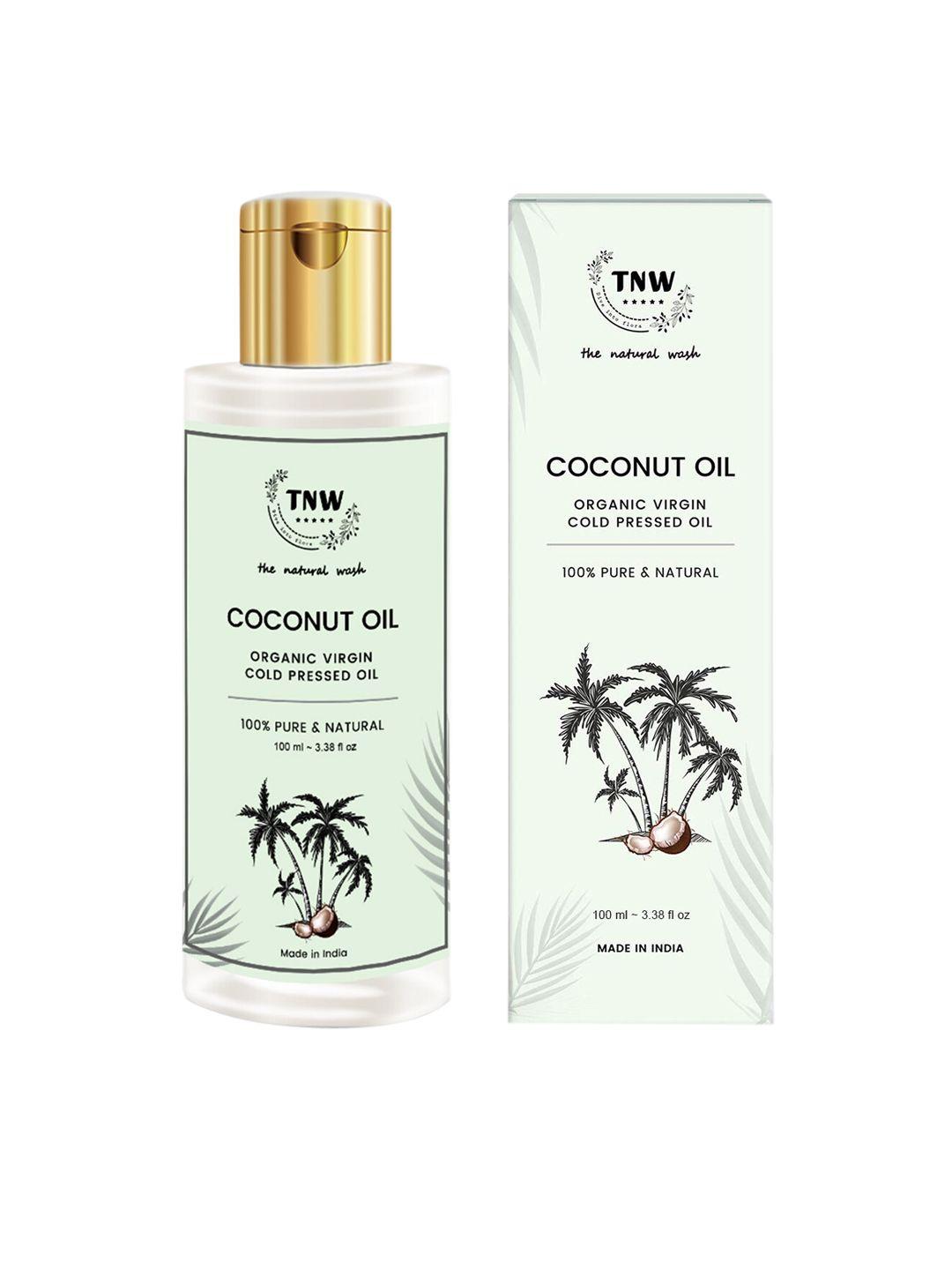 tnw the natural wash cold pressed virgin coconut oil for skin hair & body massage 100 ml