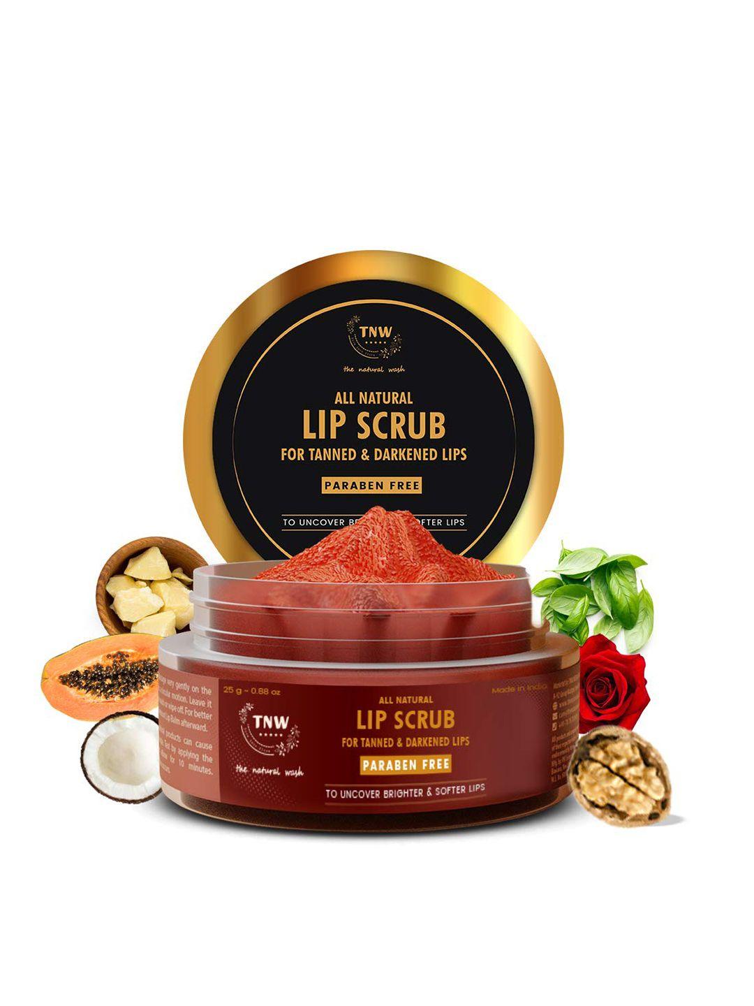 tnw the natural wash lip scrub for tanned & darkened lips with brown sugar - 25 g