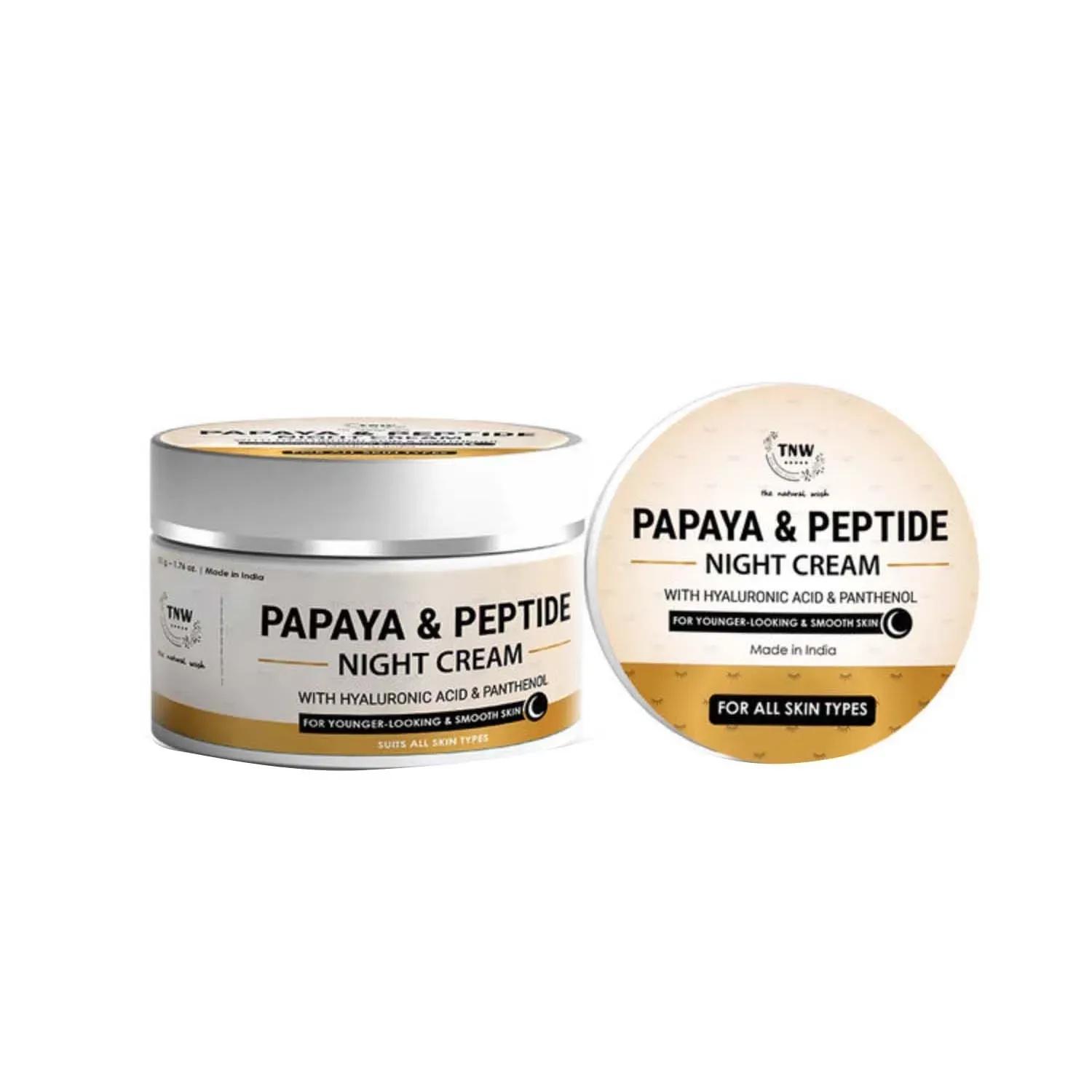 tnw the natural wash papaya & peptide night cream (50g)