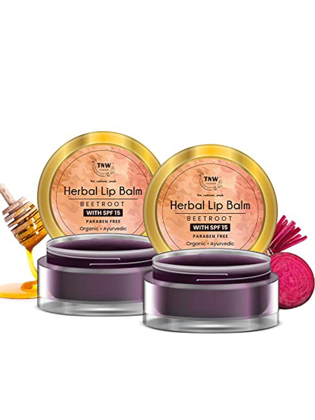 tnw the natural wash set of 2 herbal beetroot spf 15 lip balm 10g
