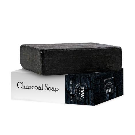 tnw - the natural wash handmade charcoal soap for blackheads and acne (100 g)