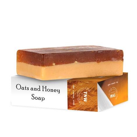 tnw - the natural wash handmade oats and honey moisturizing soap for glowing and brighter skin (100 g)