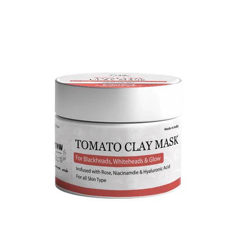 tnw - the natural wash tomato clay mask for glowing & healthy skin | with niacinamide & hyaluronic acid | natural & chemical-free clay mask