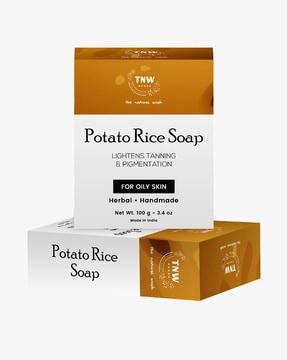 tnw handmade potato rice soap for tanning pigmentation & oily skin- 100 g