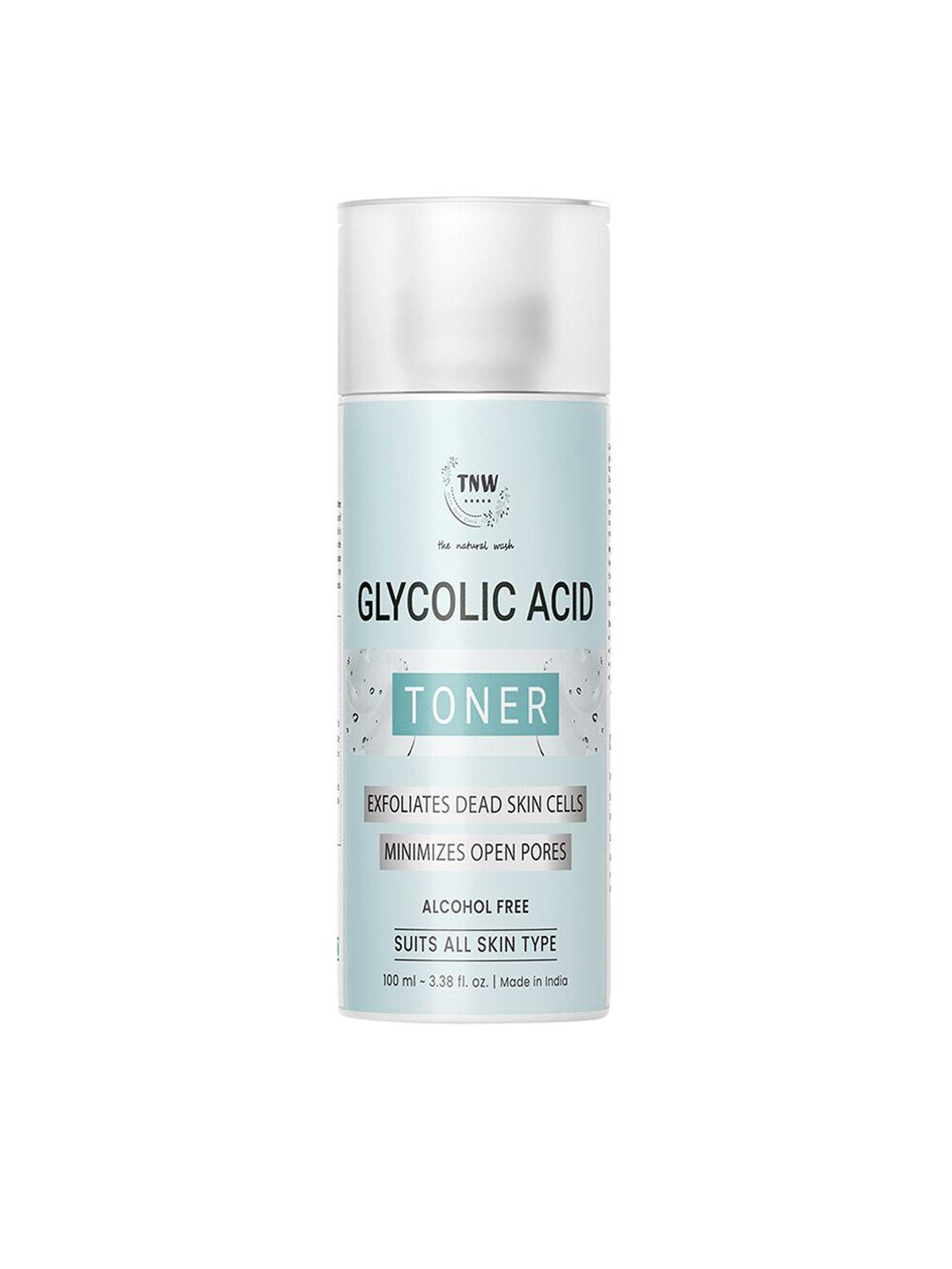 tnw the natural wash alcohol free glycolic acid toner to exfoliate dead skin cells - 100ml