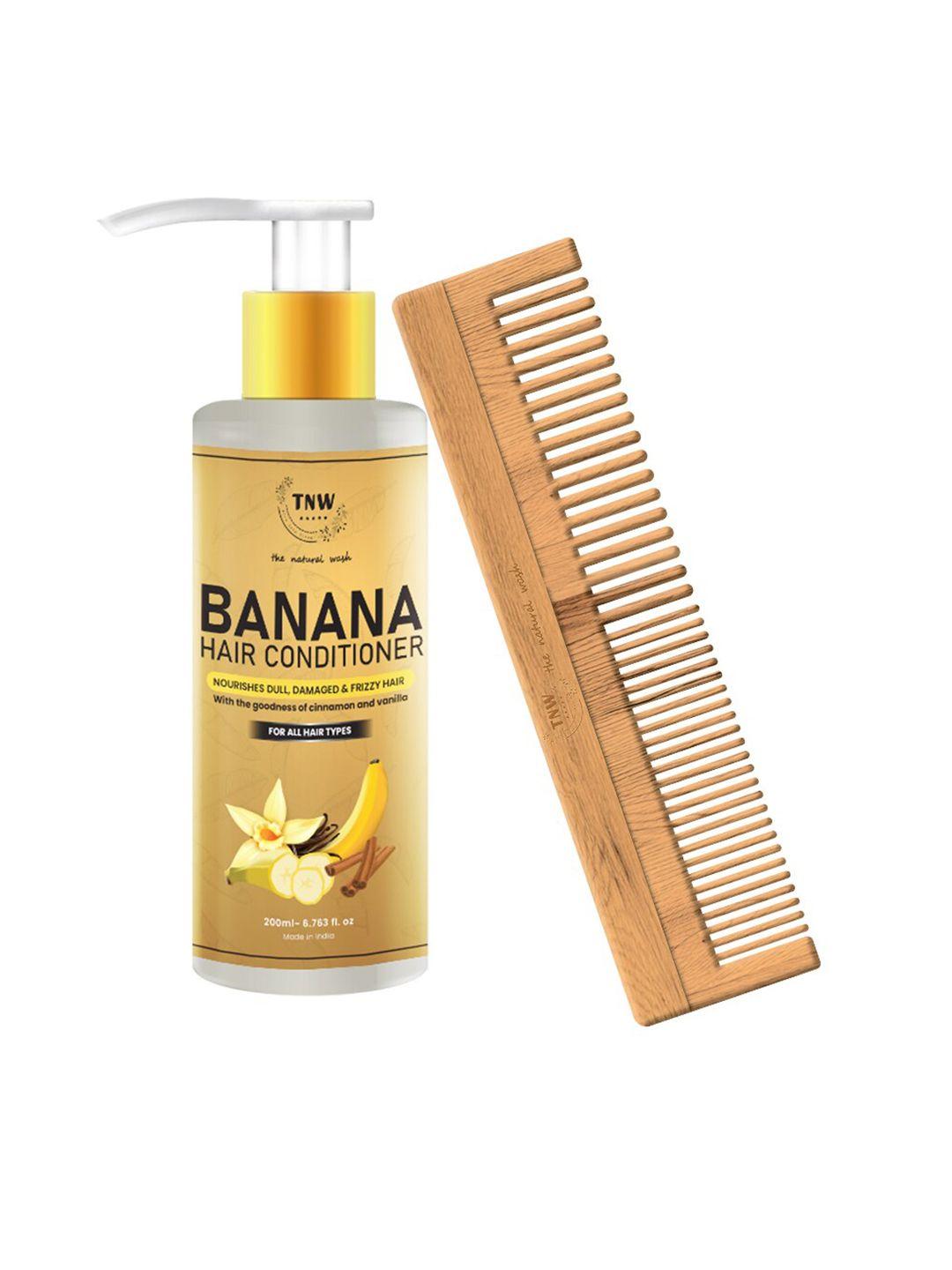 tnw the natural wash banana conditioner with neem comb