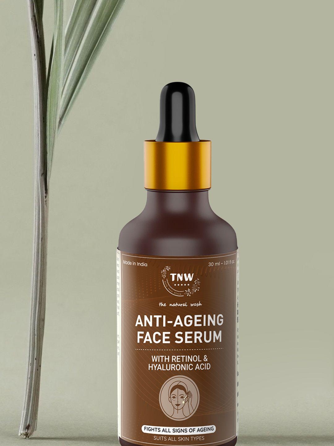 tnw the natural wash brown anti ageing retinol face serum with hyaluronic acid 30 ml