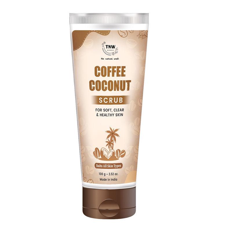 tnw the natural wash coffee coconut deep exfoliating face & body scrub for soft and glowing skin