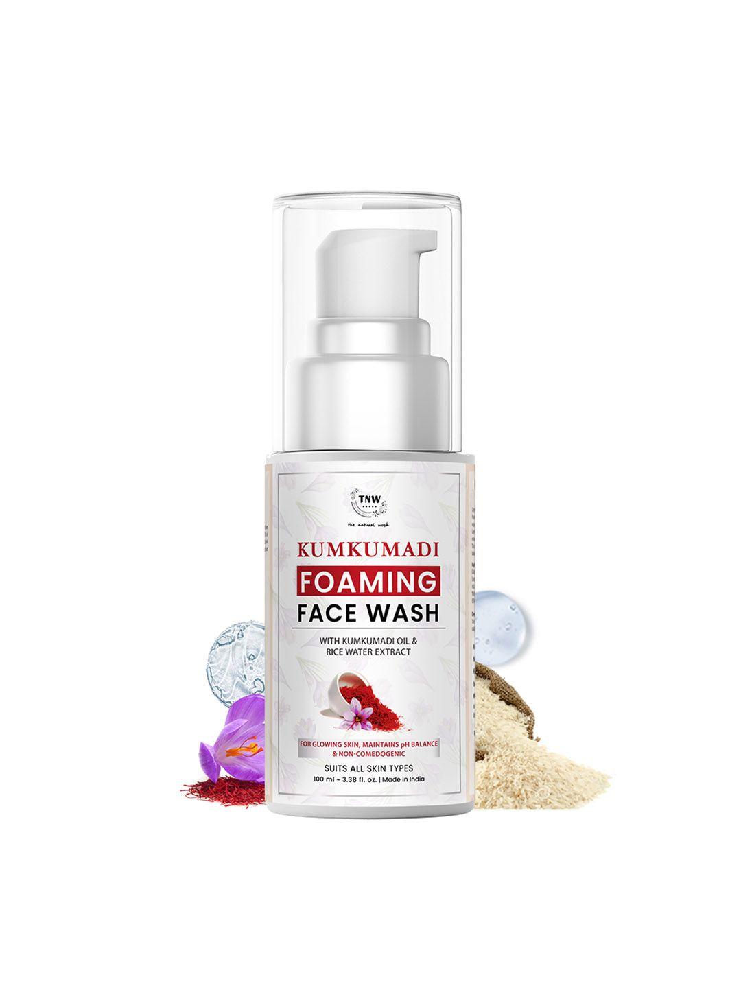 tnw the natural wash kumkumadi foaming face wash with rice water extract - 100 ml