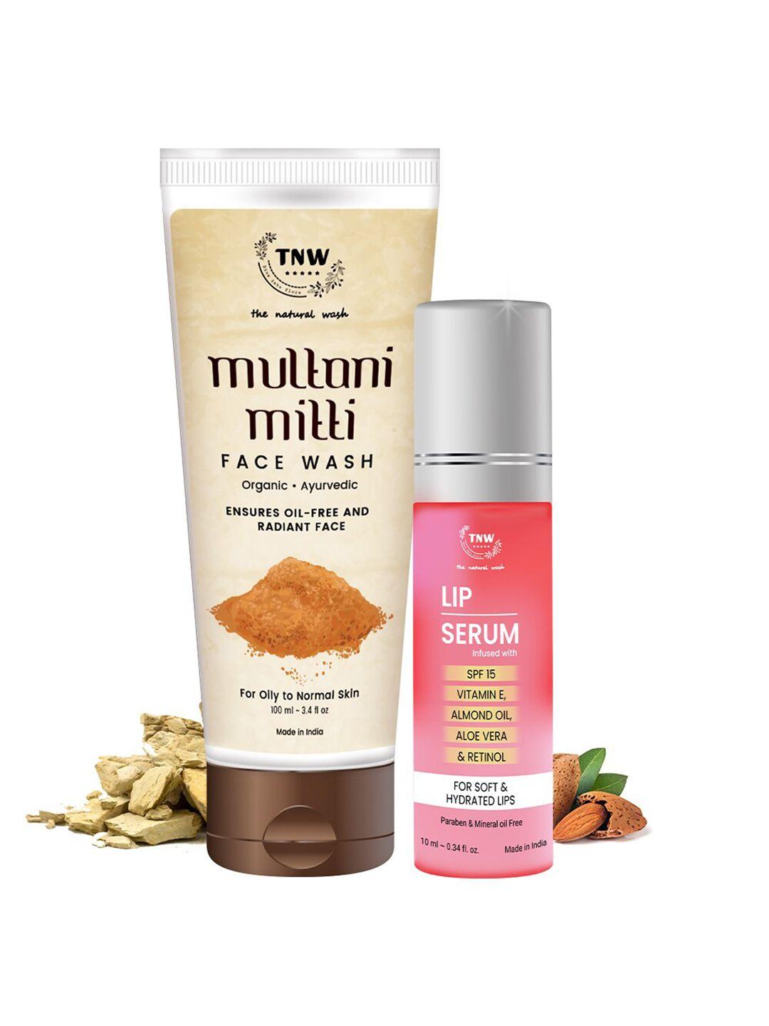 tnw the natural wash multani mitti face wash& lip serum