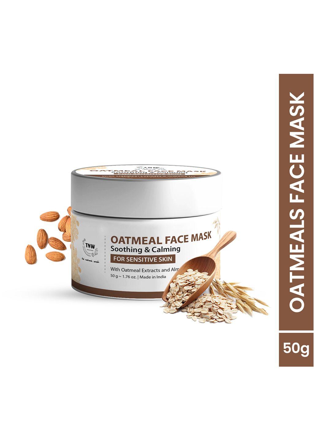 tnw the natural wash oatmeal soothing & calming face mask with almond & niacinamide - 50 g