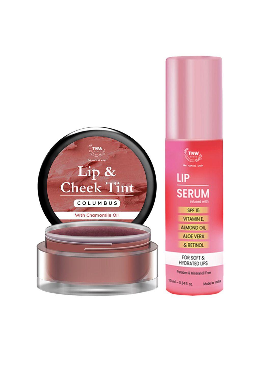 tnw the natural wash set of lip & cheek tint-columbus & lip serum
