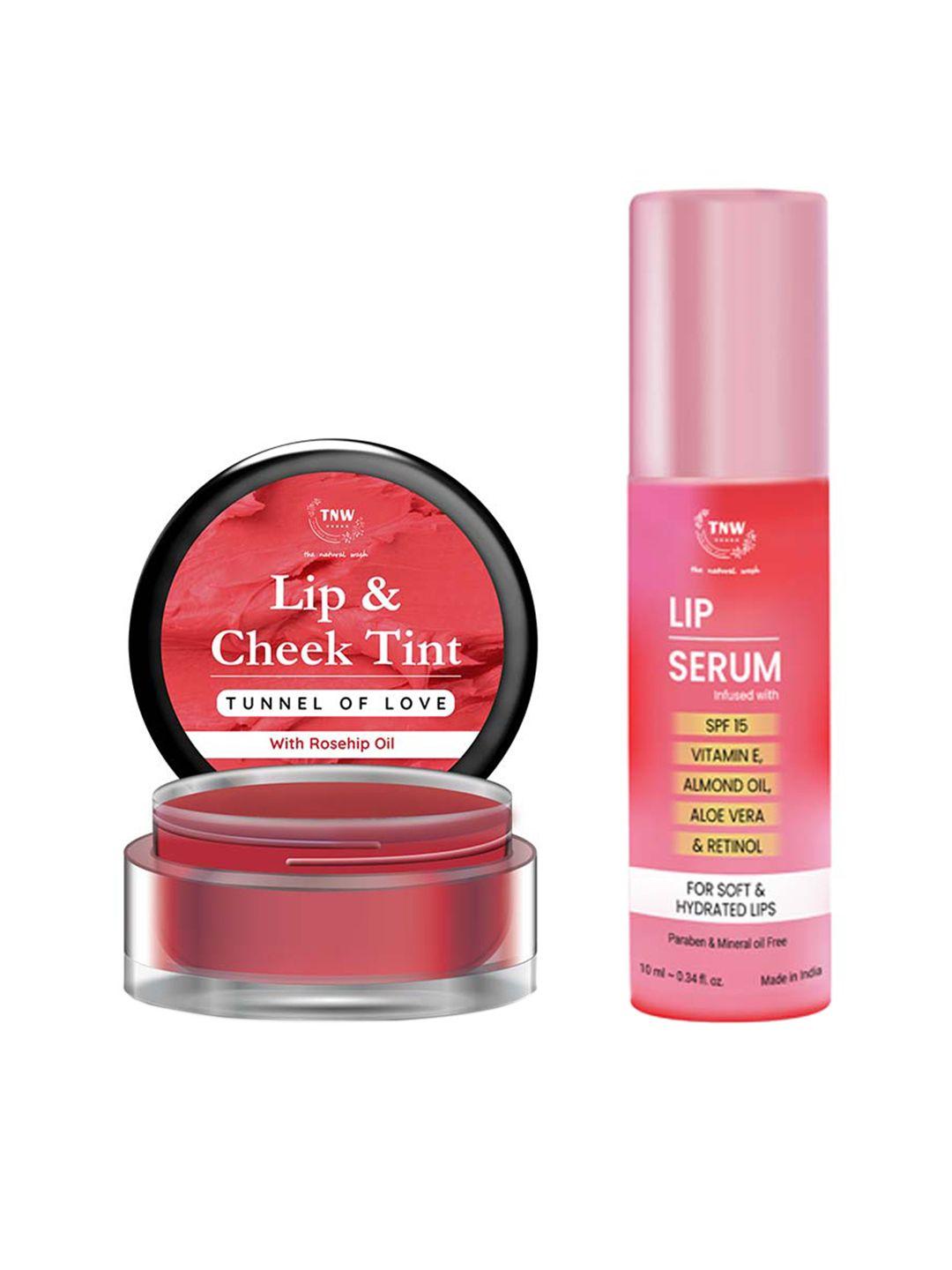 tnw the natural wash set of lip & cheek tint-tunnel of love & lip serum