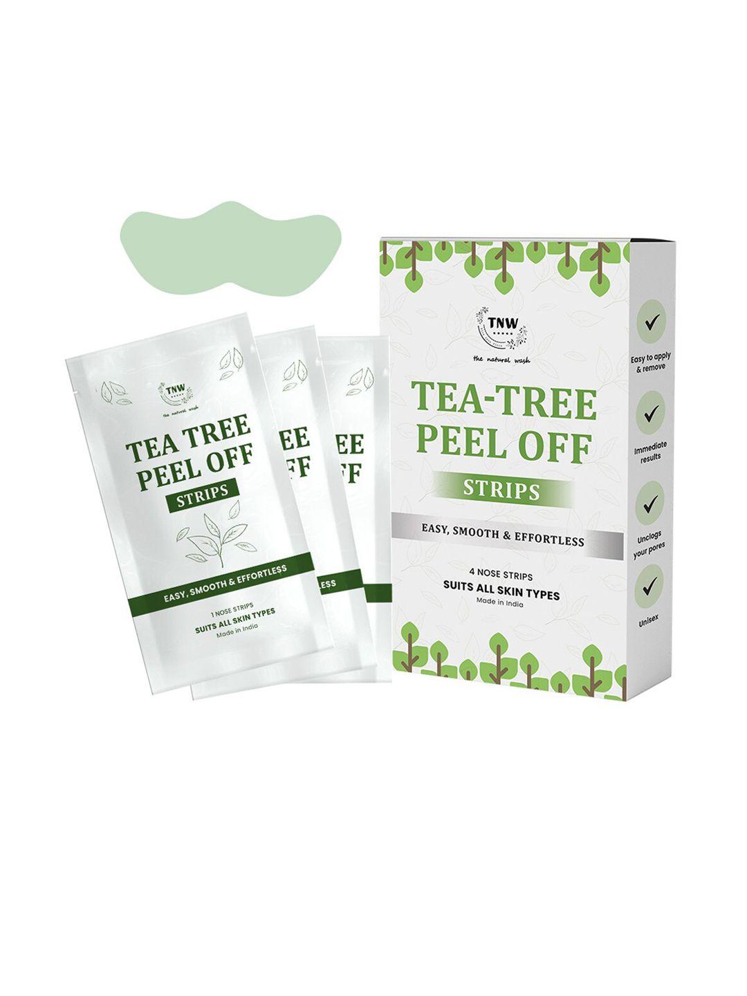 tnw the natural wash tea tree peel-off nose strips - 4 strips