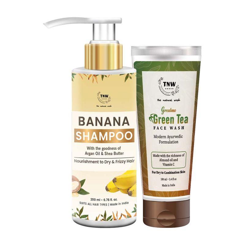 tnw the natural wash tomato clay mask & green tea face wash combo