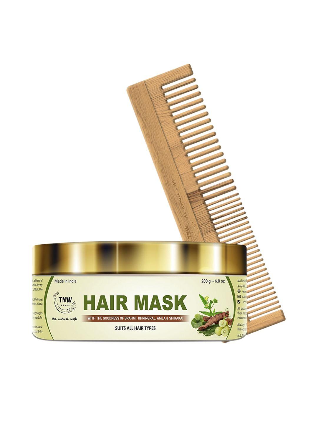 tnw the natural wash unisex amla hair mask neem comb 200 ml