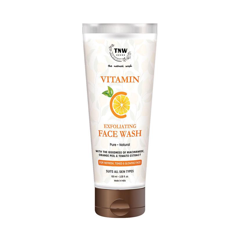 tnw the natural wash vitamin c exfolaiting face wash for deep cleansing & skin brightening