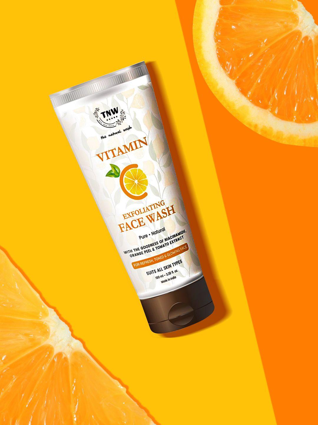 tnw the natural wash vitamin c exfoliating face wash 100 ml