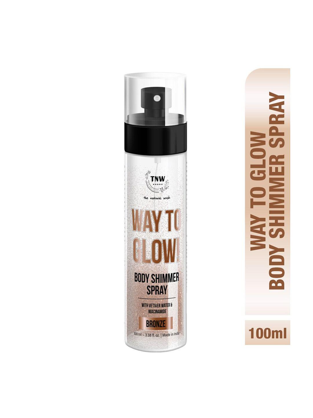 tnw the natural wash way to glow body shimmer spray 120 ml - bronze
