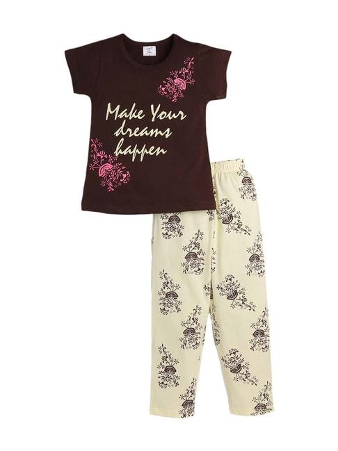 todd-n-teen-kids-brown-cotton-printed-t-shirt-&-pyjamas