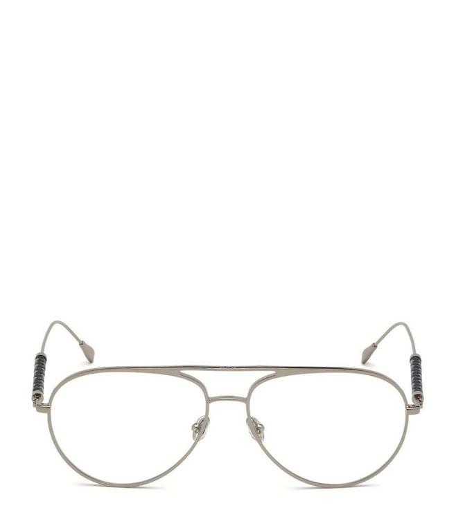 tods to521459014 silver aviator eyewear frames for men