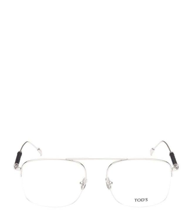 tods to525555018 silver square eyewear frames for men