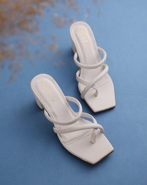 toe-ring chunky heeled sandals