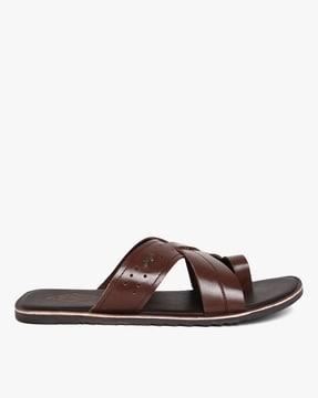 toe-ring cross strap sandals