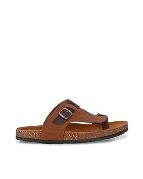 toe-ring flip-flops with buckle closure