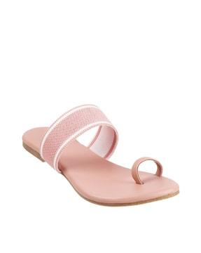 toe-ring flip-flops with synthetic upper